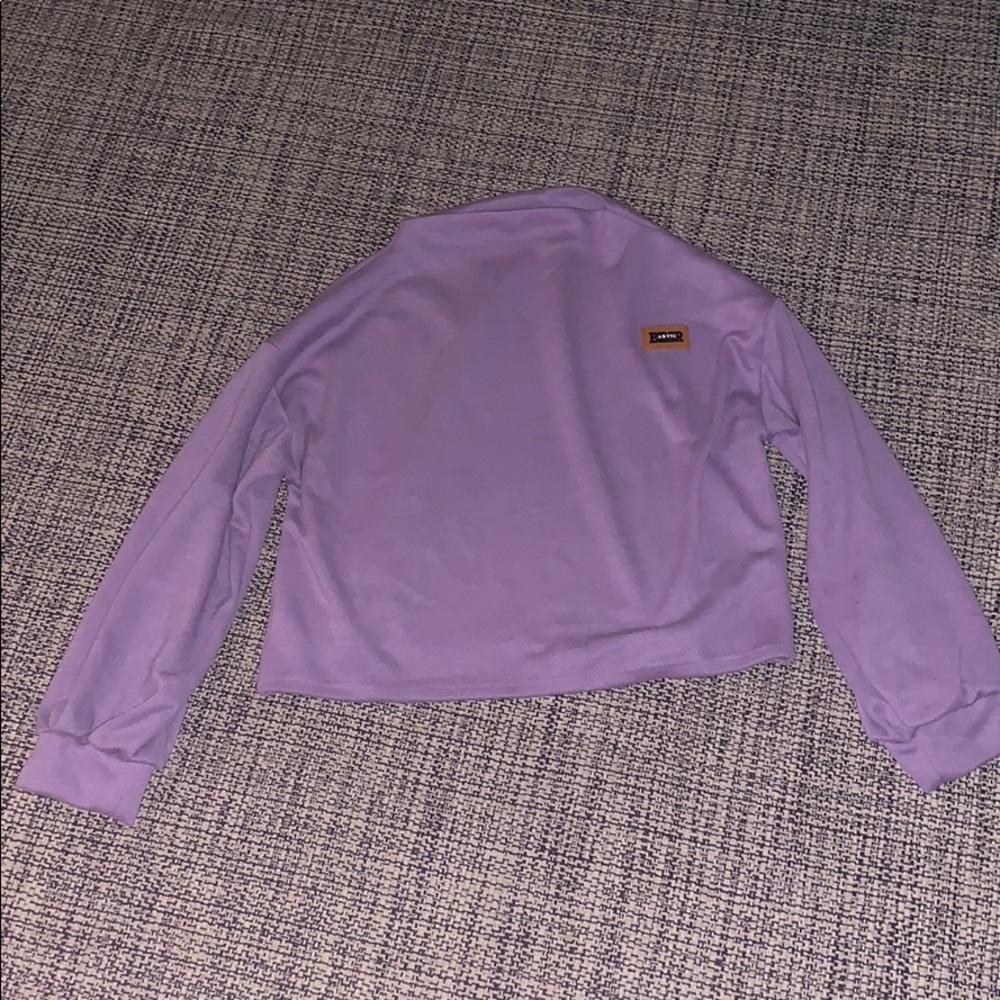 Purple cropped sweatshirt